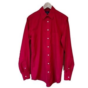 Stafford Regular fit Red Travel Performance Super Shirt size 15 (34-35 sleeve)